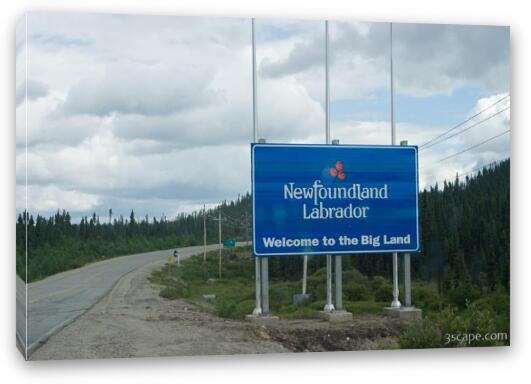Newfoundland Labrador - Welcome to the Big Land Fine Art Canvas Print