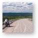 Motorcycling in the vast Canadian wilderness Metal Print