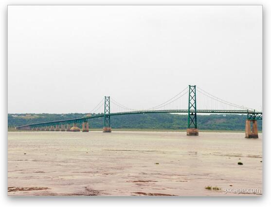 Bridge over the Saint Lawrence River Fine Art Metal Print