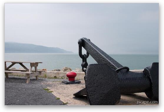 Large anchor in St. Irenee, Quebec Fine Art Print