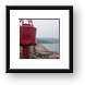 Big red buoy in St. Irenee, Quebec Framed Print