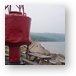 Big red buoy in St. Irenee, Quebec Metal Print