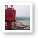 Big red buoy in St. Irenee, Quebec Art Print