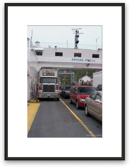 Tadoussac Car Ferry Framed Fine Art Print