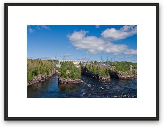 Water outlets at Manic 1 hydroelectric dam Framed Fine Art Print