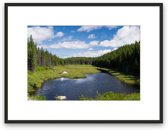 Picturesque view of Canadian wilderness Framed Fine Art Print