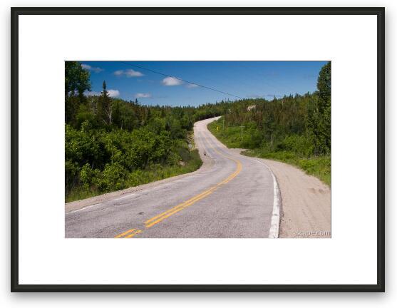 Route 389 north of Baie Comeau Framed Fine Art Print