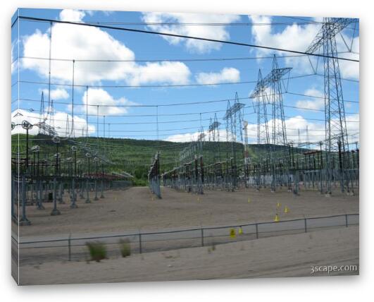 Large power switching station Fine Art Canvas Print