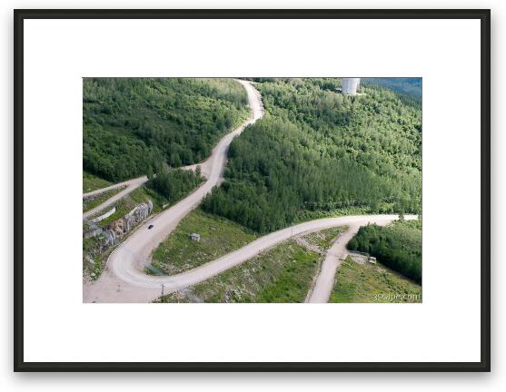 Twisty gravel road - Route 389 Framed Fine Art Print