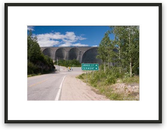 Worlds largest multiple arch and buttress dam (Manic 5 - Daniel Johnson Dam) Framed Fine Art Print