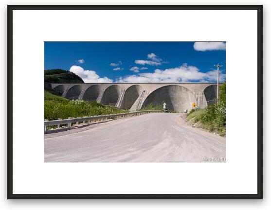 Worlds largest multiple arch and buttress dam (Manic 5 - Daniel Johnson Dam) Framed Fine Art Print