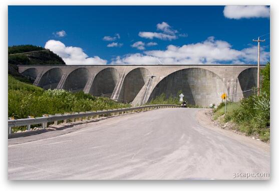 Worlds largest multiple arch and buttress dam (Manic 5 - Daniel Johnson Dam) Fine Art Metal Print