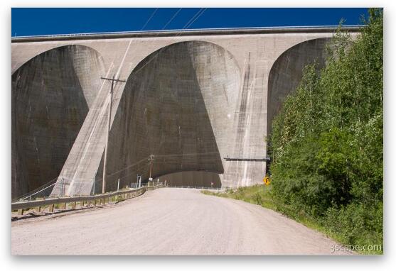 Worlds largest multiple arch and buttress dam (Manic 5 - Daniel Johnson Dam) Fine Art Metal Print