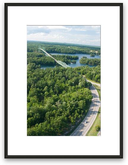 Bridge over the St. Lawrence River near 1000 Islands Framed Fine Art Print