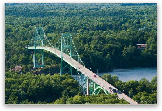 Bridge over the St. Lawrence River near 1000 Islands Fine Art Metal Print