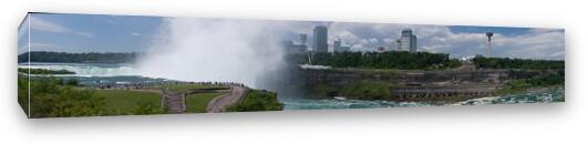 Panoramic view of American Falls and Niagara Falls Fine Art Canvas Print