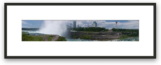Panoramic view of American Falls and Niagara Falls Framed Fine Art Print