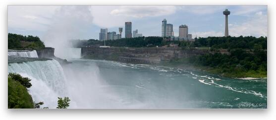 Panoramic view of American Falls and Niagara Falls Fine Art Metal Print