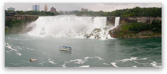 Maid of the Mist and American Falls Fine Art Metal Print