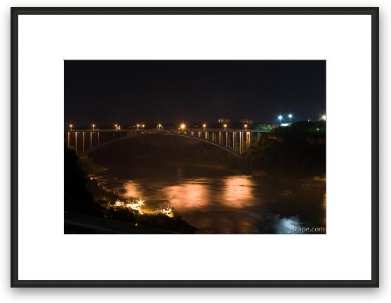 Bridge over the Canada/America border Framed Fine Art Print