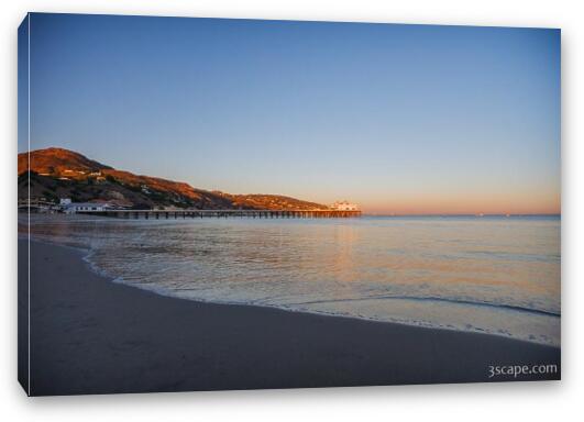 Malibu Pier at sunset Fine Art Canvas Print