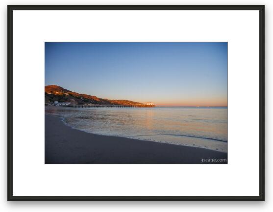 Malibu Pier at sunset Framed Fine Art Print