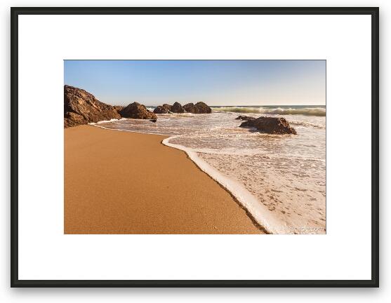 Waves at Zuma Beach Framed Fine Art Print
