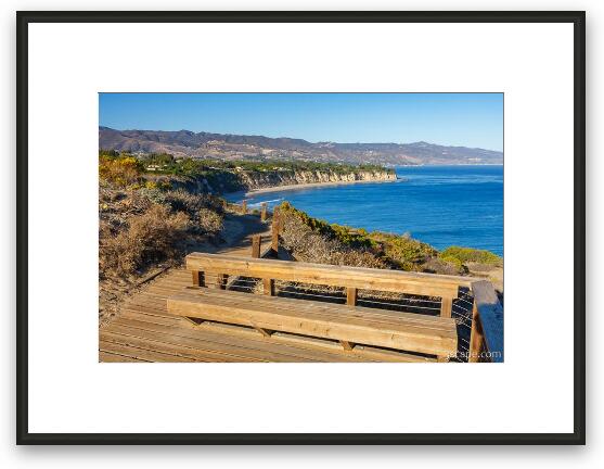 View of southern California coastline from Point Dume Framed Fine Art Print