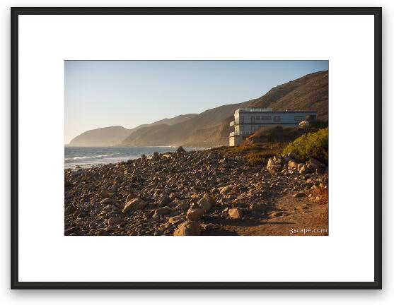 Beach home near Solromar, southern California Framed Fine Art Print