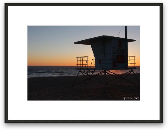 Lifeguard Shack at Leo Carrillo State Beach Framed Fine Art Print