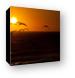 Seagulls in the sunset at Leo Carrillo State Beach Canvas Print