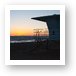 Lifeguard shack at sunset at Leo Carrillo State Beach Art Print