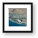 Aerial view of Oahu Framed Print