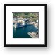 Aerial view of Oahu - ship port Framed Print