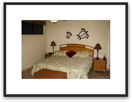 The master bedroom at the condo Framed Fine Art Print