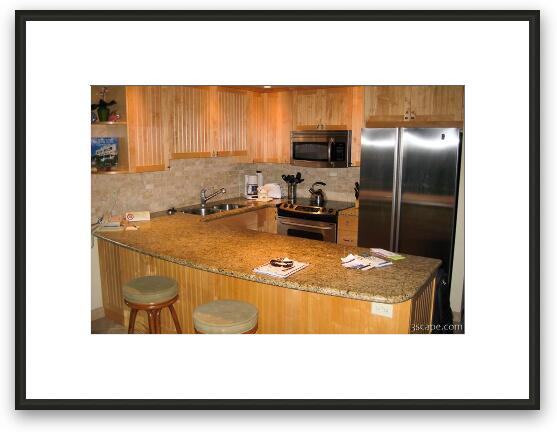Nice condo kitchen Framed Fine Art Print