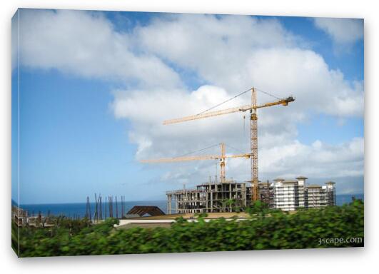 Lots of new condo and resort construction Fine Art Canvas Print