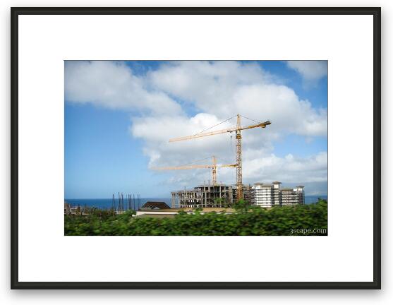 Lots of new condo and resort construction Framed Fine Art Print