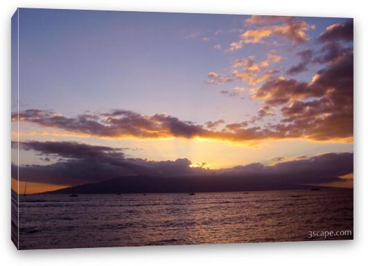 Maui sunset Fine Art Canvas Print