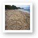 Peace sign in the sand Art Print