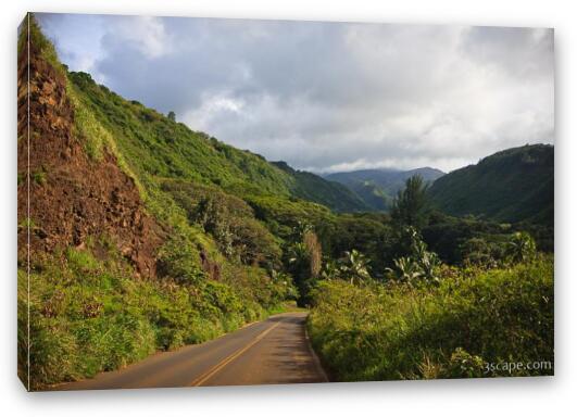 Honoapiilani Highway on northwest side of Maui Fine Art Canvas Print