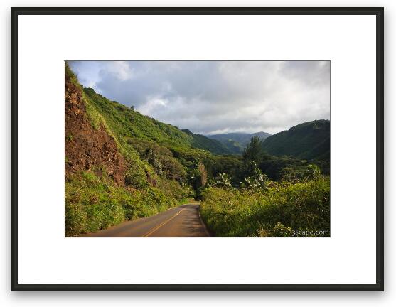 Honoapiilani Highway on northwest side of Maui Framed Fine Art Print