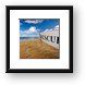 Rescue surfboard for lifeguard at DT Fleming Beach Park Framed Print