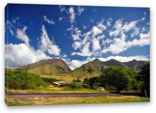 Mountains on the west side of Maui Fine Art Canvas Print