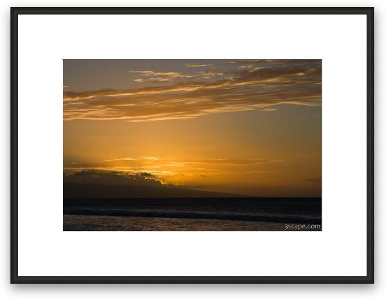 Maui sunset Framed Fine Art Print