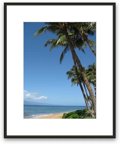 The beach at Papakea Resort Framed Fine Art Print