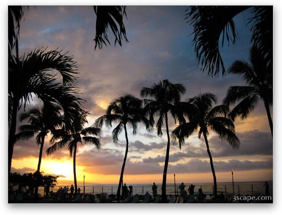 Sunset over Maui Fine Art Print