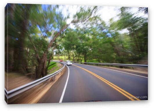 Speeding along the Haleakala Highway Fine Art Canvas Print