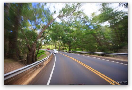 Speeding along the Haleakala Highway Fine Art Print
