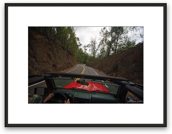 Speeding along the Haleakala Highway Framed Fine Art Print